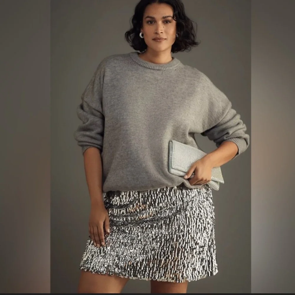 Anthropologie Mare Mare Long-Sleeve Knit Sequin dress NWT MSRP $158 3x - Picture 1 of 4